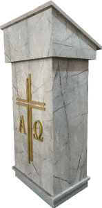 Mesa Palavra marmorizada lado